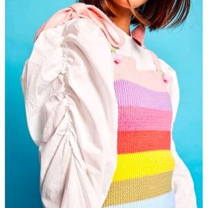 Rainbow Knit Layered Top